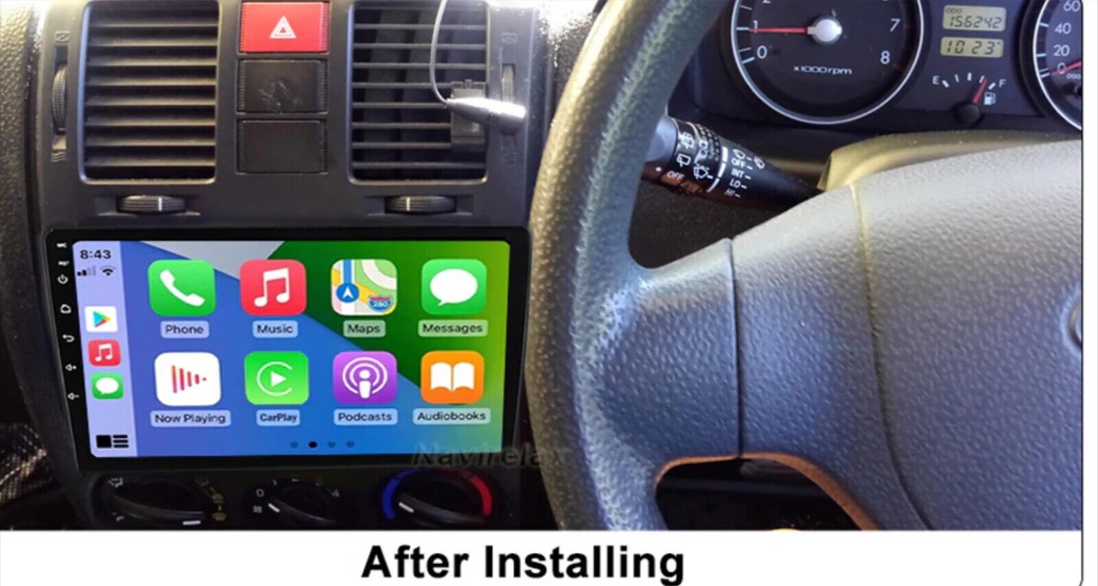 Hyundai Getz 02-11 GPS Bluetooth Apple CarPlay Android Auto USB Stereo Screen, Radio stereo GPS Camera for Hyundai Getz 02-11 head unit upgrade for Fit Hyundai Getz 02-11 head unit replacement for Fit Hyundai Getz 02-11 head unit upgrade, for Fit Hyundai Getz 02-11 stereo upgrade suit both manual and digital air condition control, provides installation. Upgrade to the Lastest Wireless Apple CarPlay Android Auto.