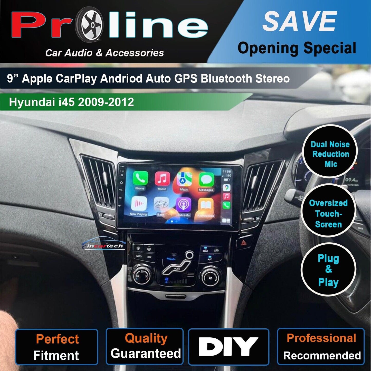 Hyundai i45 09-12 GPS BT wireless Apple CarPlay Android Auto USB Stereo 9 inch, Radio stereo GPS Camera for Hyundai i45 09-12 head unit upgrade for Fit Hyundai i45 09-12 head unit replacement for Fit Hyundai i45 09-12 head unit upgrade, for Fit Hyundai i45 09-12 stereo upgrade suit both manual and digital air condition control, provides installation. Upgrade to the Lastest Wireless Apple CarPlay Android Auto.