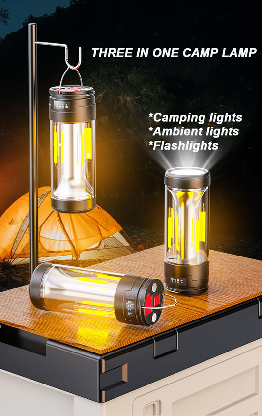 Camping Light, Ambient light, Flashing light, Camping lamp, Multi-function caming lamp, rechargerbal magnetic light, work lamp, outdoor lamp, tent light, guiding light, type-c rechargeable, emergency power bank for smart phone