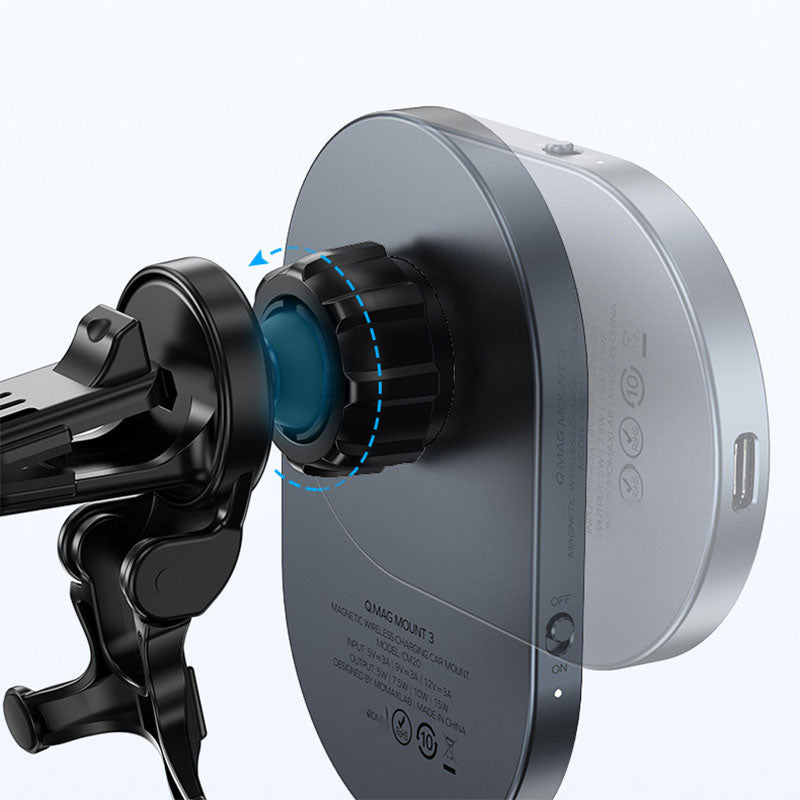 Transparent wireless magsafe charger for car, Laser Chargecore Magnetic Wireless Charger with Car Vent Mount Bundle – White, ChargeCore Magnetic Vent Mount Charging Set, Air Vent Mount Magnetic Wireless Car Charger,15W Fast Charging Car Mounts Compatible with MagSafe, Car Charger Mount 15W MagSafe Fast Wireless Charging for Apple iPhone,Magnetic Wireless Chargers Car Air Vent Stand Phone Charging~ Mini Fast