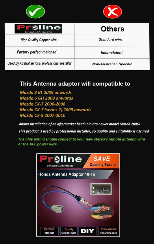 Mazda 3 6 CX7 CX9 Antenna adaptor adapter aerial connector female plug lead™