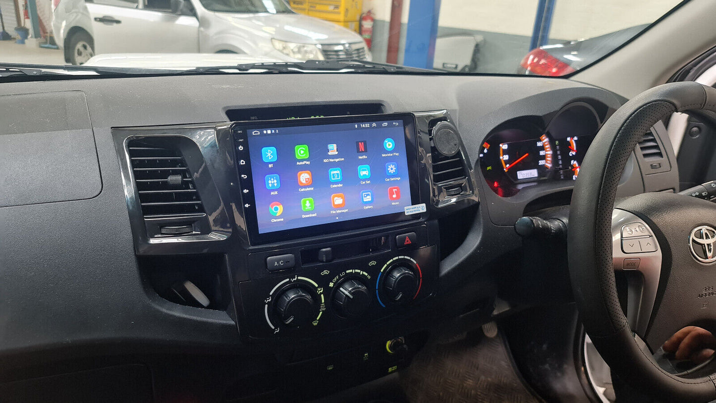 Toyota Hilux 05-16 Workmate SR5 GPS Wireless Apple CarPlay Stereo GPS camera, Toyota Hilux 05-16 Workmate SR5 head unit upgrade for Toyota Hilux 05-16 Workmate SR5 , head unit replacement for Toyota Hilux 05-16 Workmate SR5 upgrade, Toyota Hilux 05-16 Workmate SR5 stereo upgrade suit both manual and digital air condition control, provides installation. Upgrade to the Latest Wireless Apple CarPlay Android Auto