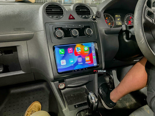 Volkswagen Caddy 05-20 GPS SatNav stereo DSP Android 11 Reverse camera 9" Sceen, Volkswagen Caddy 05-20 head unit upgrade for Volkswagen Caddy 05-20, Volkswagen Caddy 05-20 head unit replacement for Volkswagen Caddy 05-20 upgrade, Volkswagen Caddy 05-20 stereo upgrade suit both manual and digital air condition control, provides installation. Upgrade to the Latest Wireless Apple Carplay Android Auto