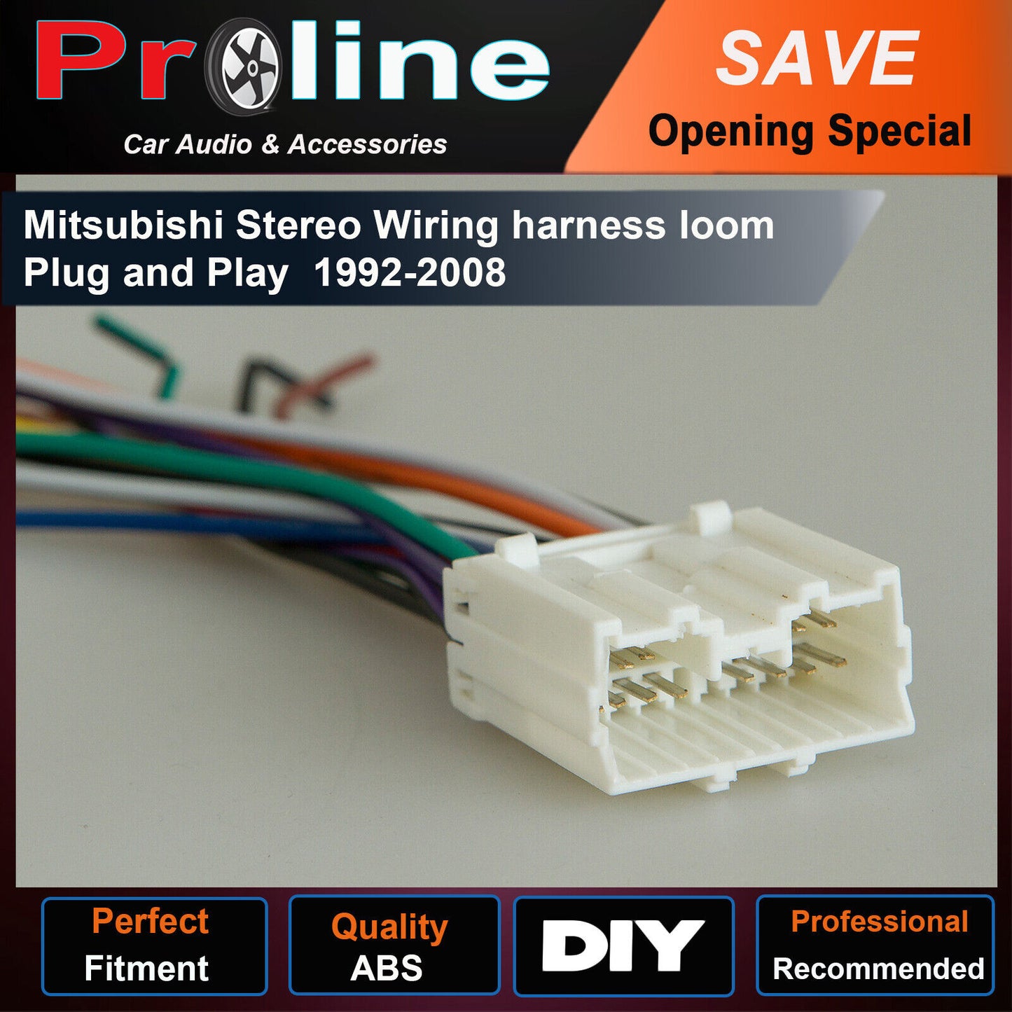 Mitsubishi Stereo Wiring harness loom Plug and Play 1992-2008