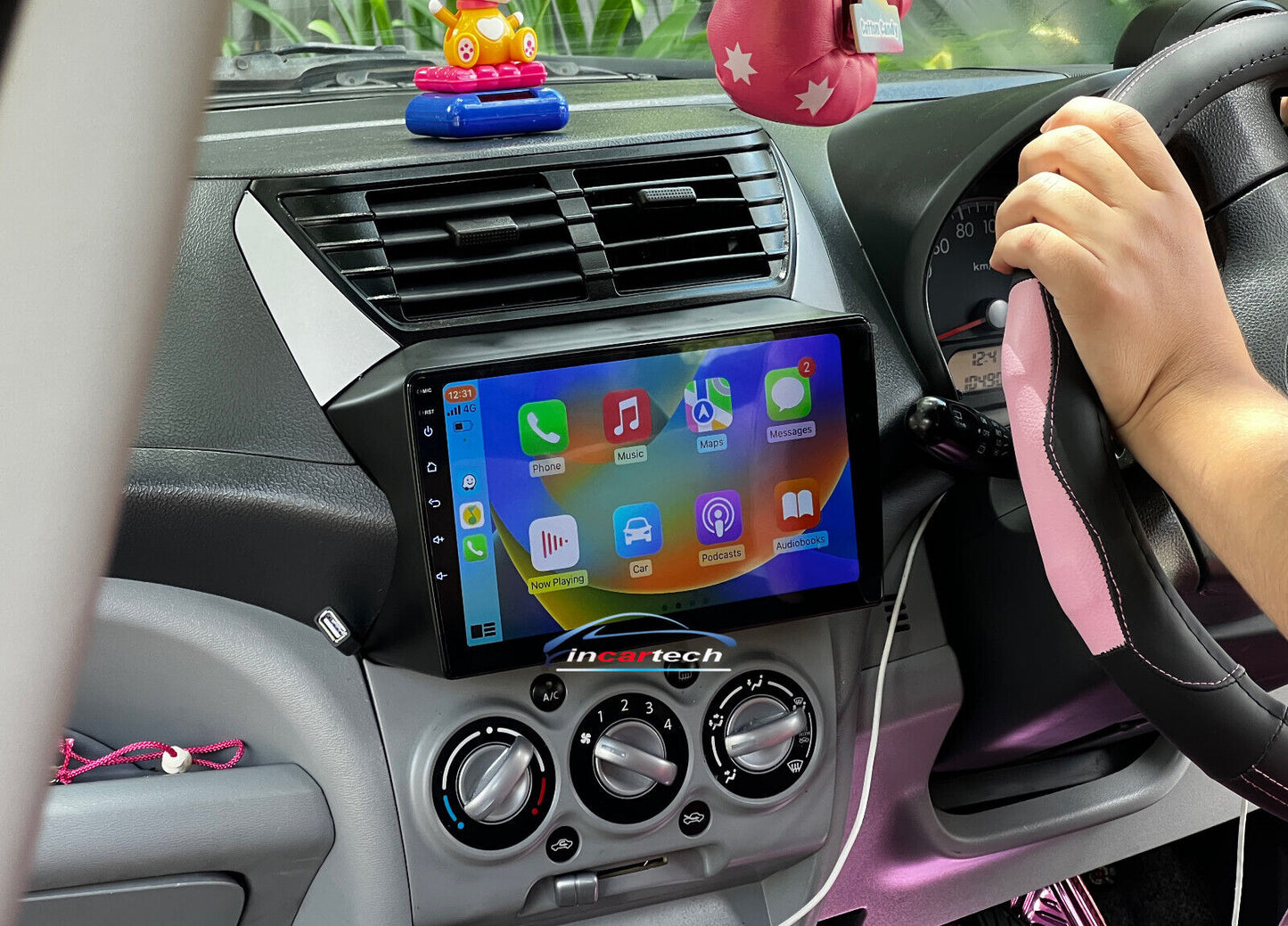 Suzuki Alto 08-14 Wireless Apple CarPlay Android GPS Radio Bluetooth stereo, Suzuki Alto 08-14 head unit upgrade for Suzuki Alto 08-14, head unit replacement for Suzuki Alto 08-14 head unit upgrade, Suzuki Alto 08-14 stereo upgrade suit both manual and digital air condition control, provides installation. Upgrade to the Latest Wireless Apple CarPlay Android Auto