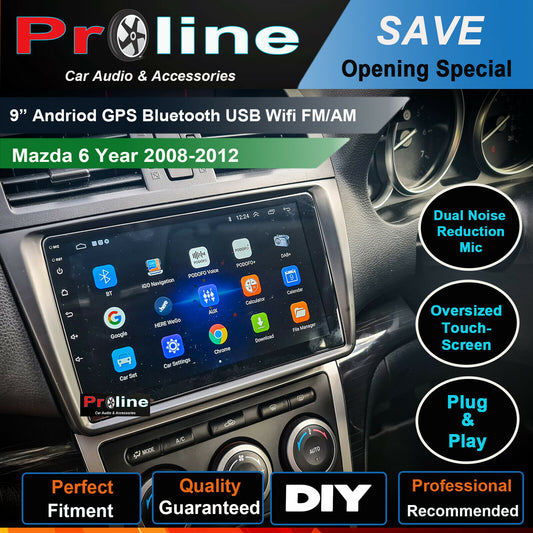 Fit Mazda 6 08-12 GPS Bluetooth music Apple CarPlay Android Auto USB accessories, Mazda 6 08-12 head unit upgrade, Mazda 6 08-12 head unit replacement, Mazda 6 08-12 head unit upgrade, Mazda 6 08-12 stereo upgrade suit both manual and digital air condition control, provides installation. Upgrade to the Lastest Wireless Apple Carplay Android Auto