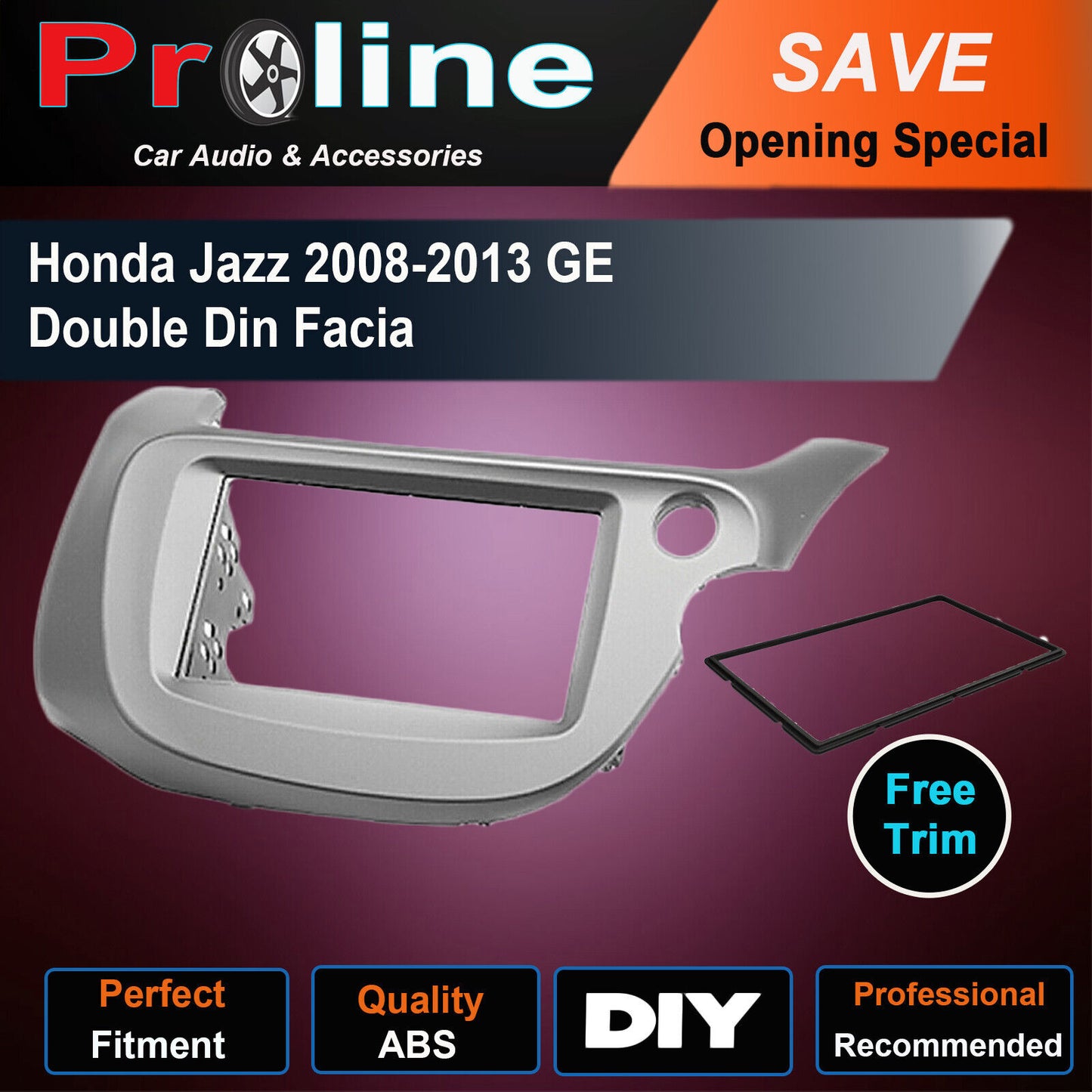 Honda Jazz 2008-2013 GE DOUBLE 2 DIN stereo radio facia Fascia Dash kit Panel