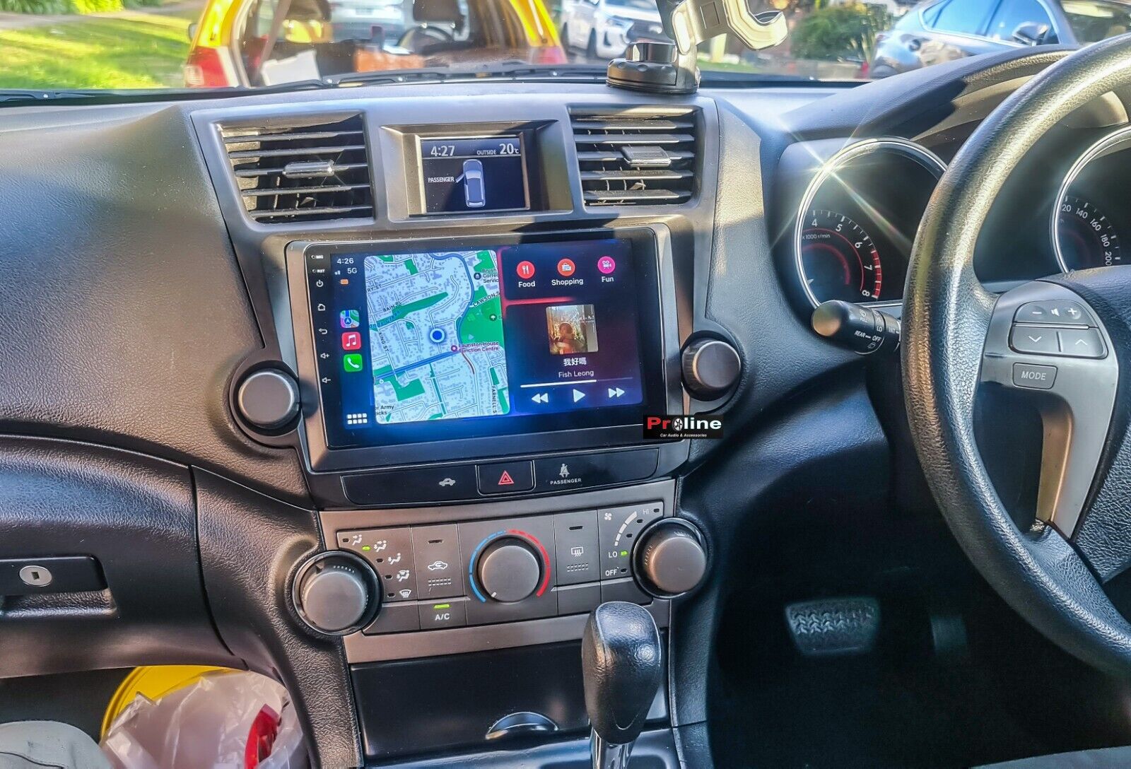 Fit Toyota Kluger 08-15 Grande GPS Bluetooth Apple CarPlay Android Auto Stereo, for Toyota Kluger 08-15 Grande, head unit upgrade for Toyota Kluger 08-15 Grande  head unit replacement for Toyota Kluger 08-15 Grande , unit upgrade, for Toyota Kluger 08-15 Grande stereo upgrade suit both manual and digital air condition control, provides installation. Upgrade to the Lastest Wireless Apple CarPlay Android Auto