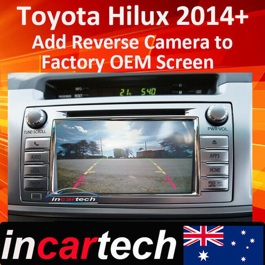 Reverse Camera Kit fit Toyota Hilux Factory Screen 2013 14 15 SR Workmate SR5