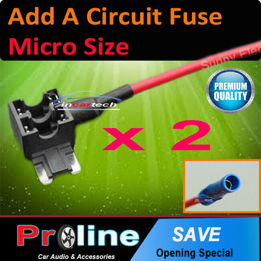 2PCS Add A Circuit Fuse Tap Car Micro size Blade Fuse Box Holder 12V 4wd dashcam