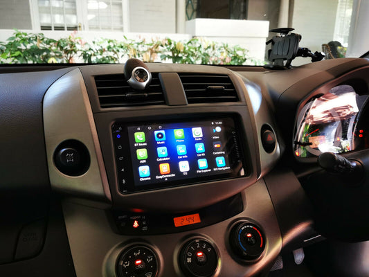 Fit Toyota Rav4 05-11 GPS Bluetooth Apple CarPlay Android Auto DSP Screen 7 inch, Toyota Rav4 05-11 head unit upgrade, Toyota Rav4 05-11 head unit replacement, Toyota Rav4 05-11 head unit upgrade, Toyota Rav4 05-11 stereo upgrade suit both manual and digital air condition control, provides installation. Upgrade to the Lastest Wireless Apple Carplay Android Auto