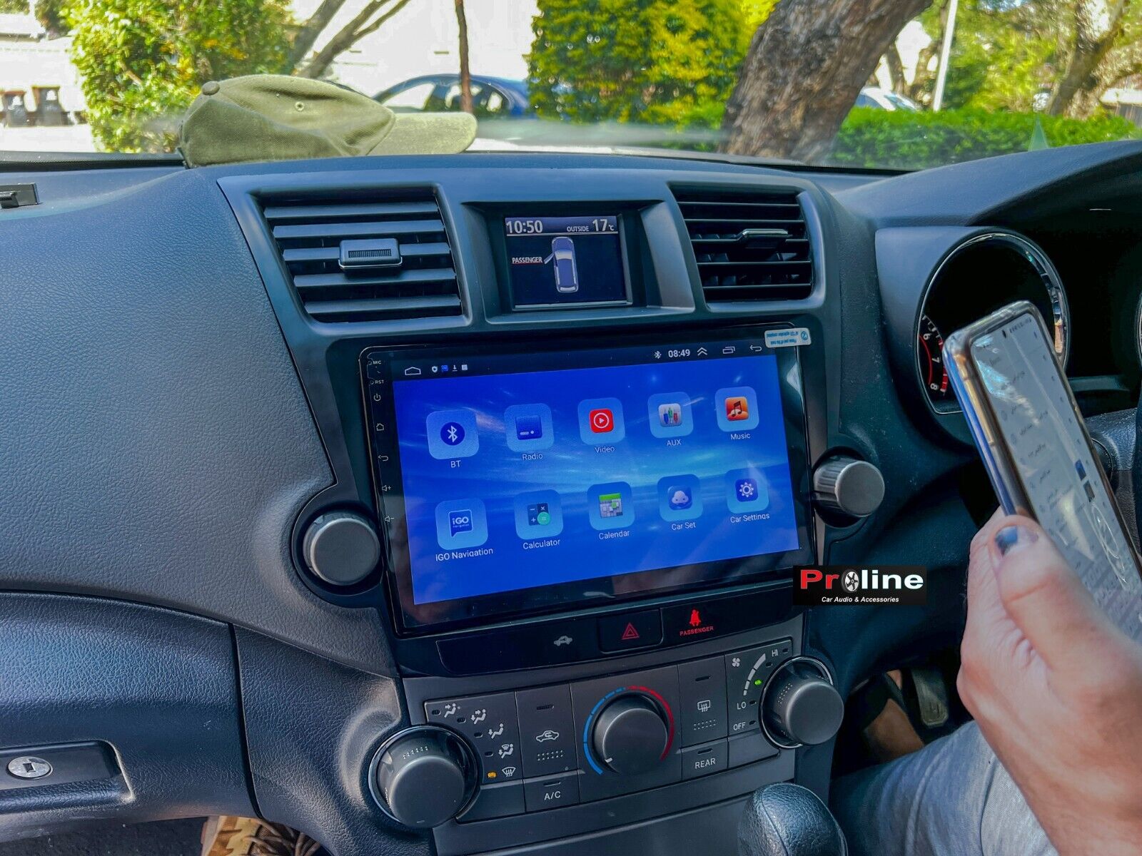 Fit Toyota Kluger 08-15 Grande GPS Bluetooth Apple CarPlay Android Auto Stereo, for Toyota Kluger 08-15 Grande, head unit upgrade for Toyota Kluger 08-15 Grande  head unit replacement for Toyota Kluger 08-15 Grande , unit upgrade, for Toyota Kluger 08-15 Grande stereo upgrade suit both manual and digital air condition control, provides installation. Upgrade to the Lastest Wireless Apple CarPlay Android Auto