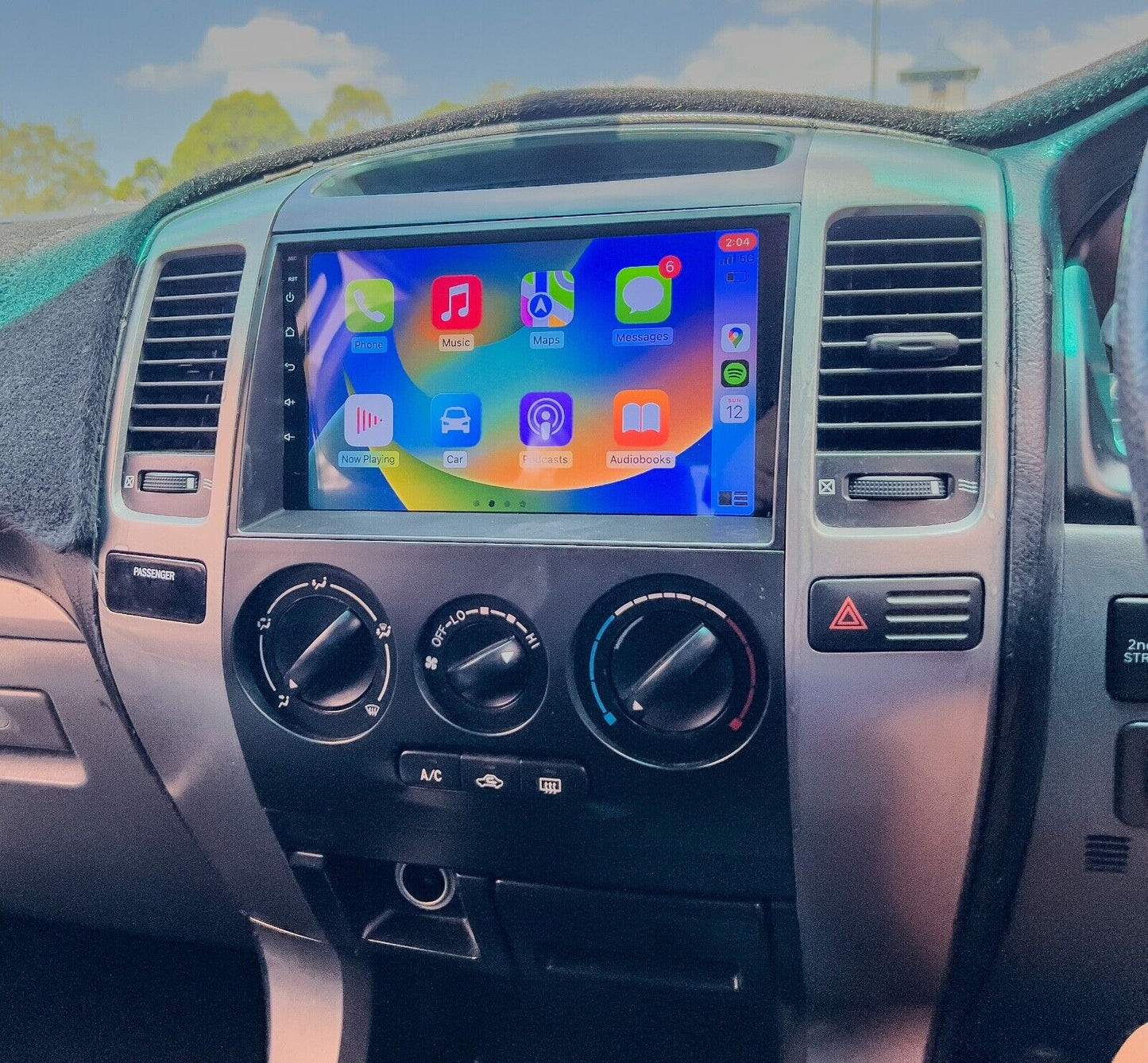 Fit Toyota Prado 120 Series GPS Bluetooth USB Apple CarPlay Android Auto Stereo, for Toyota Prado 120 Series head unit upgrade for Toyota Prado 120 Series head unit replacement for Toyota Prado 120 Series unit upgrade, for Toyota Prado 120 Series stereo upgrade suit both manual and digital air condition control, provides installation. Upgrade to the Lastest Wireless Apple CarPlay Android Auto