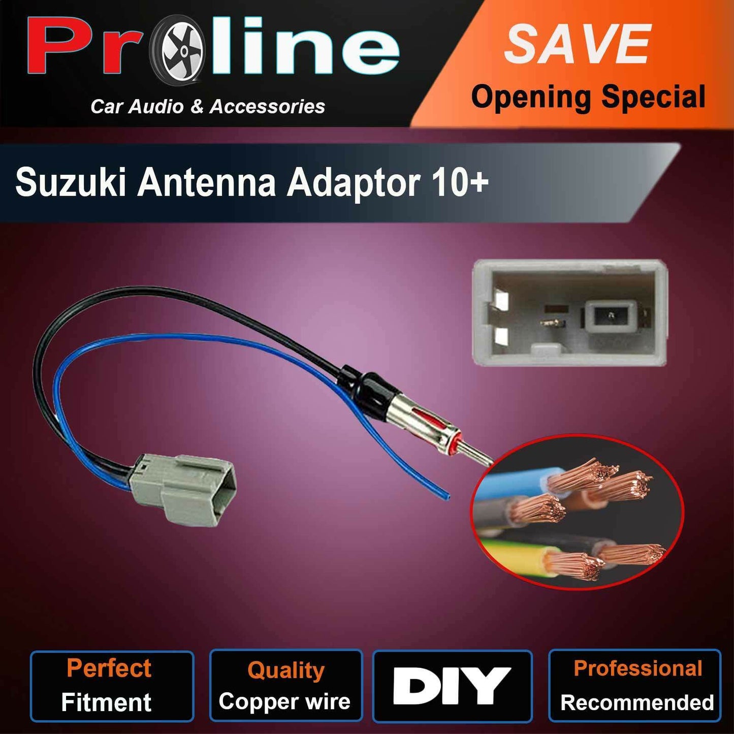 SUZUKI Kizashi Swift Vitara SX4 Antenna adaptor adapter aerial connector female Suzuki Kizashi 2010-2015 Suzuki Swift FZ 2011-2015