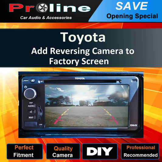 Fit Toyota 86 Corolla Hiace Rav4 Yaris Add Reverse Camera Kit to factory screen