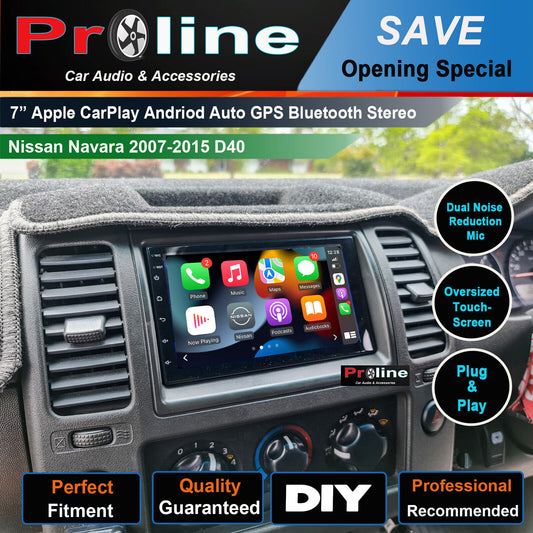 7" Screen Navara 07-15 D40 Wireless Apple Carplay Bluetooth GPS Satnav Stereo, Navara 07-15 D40 head unit upgrade for Navara 07-15 D40 head unit replacement for Navara 07-15 D40 upgrade, Navara 07-15 D40 stereo upgrade suit both manual and digital air condition control, provides installation. Upgrade to the Latest Wireless Apple Carplay Android Auto