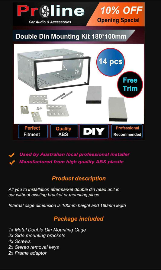 2 DIN Radio Housing Mounting Case Double Din Radio Holden Volkswagen(VW) European car