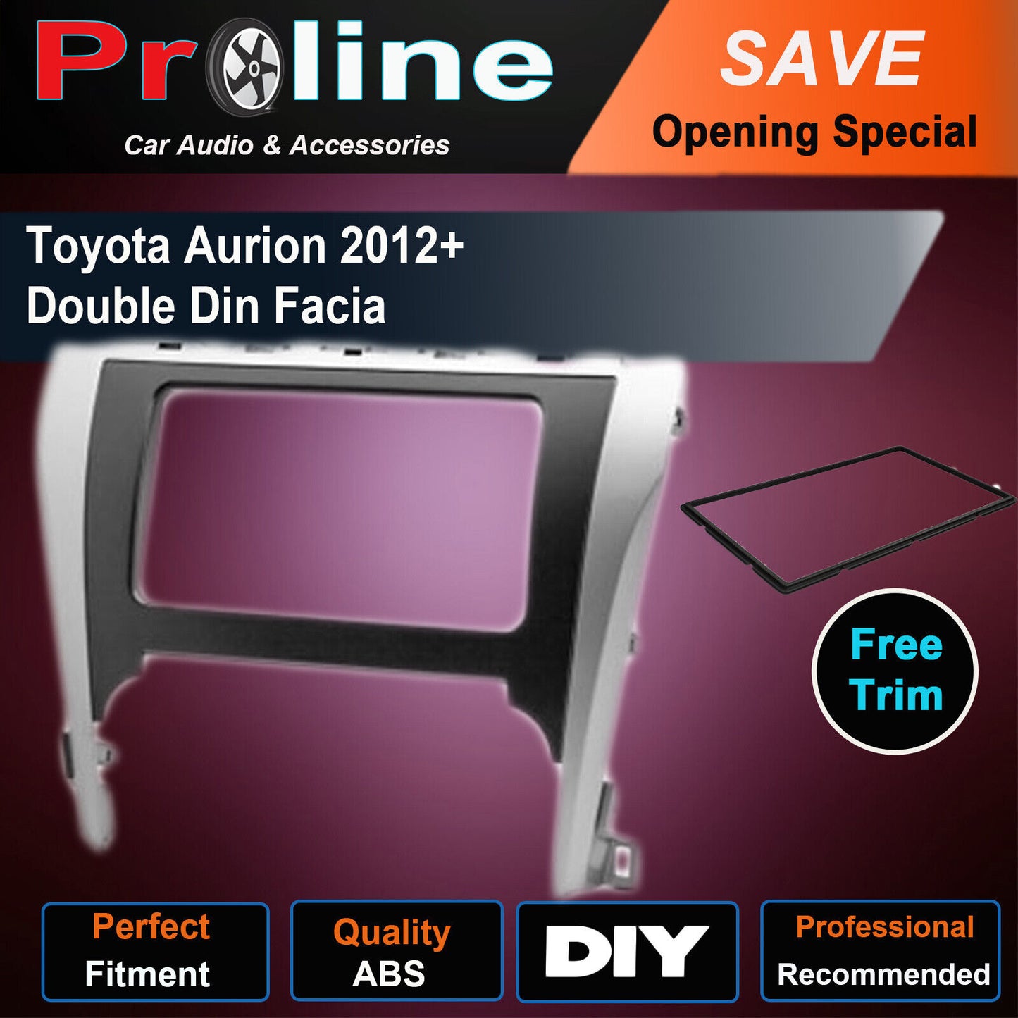 Toyota Aurion 2012+ Double Din Facia
