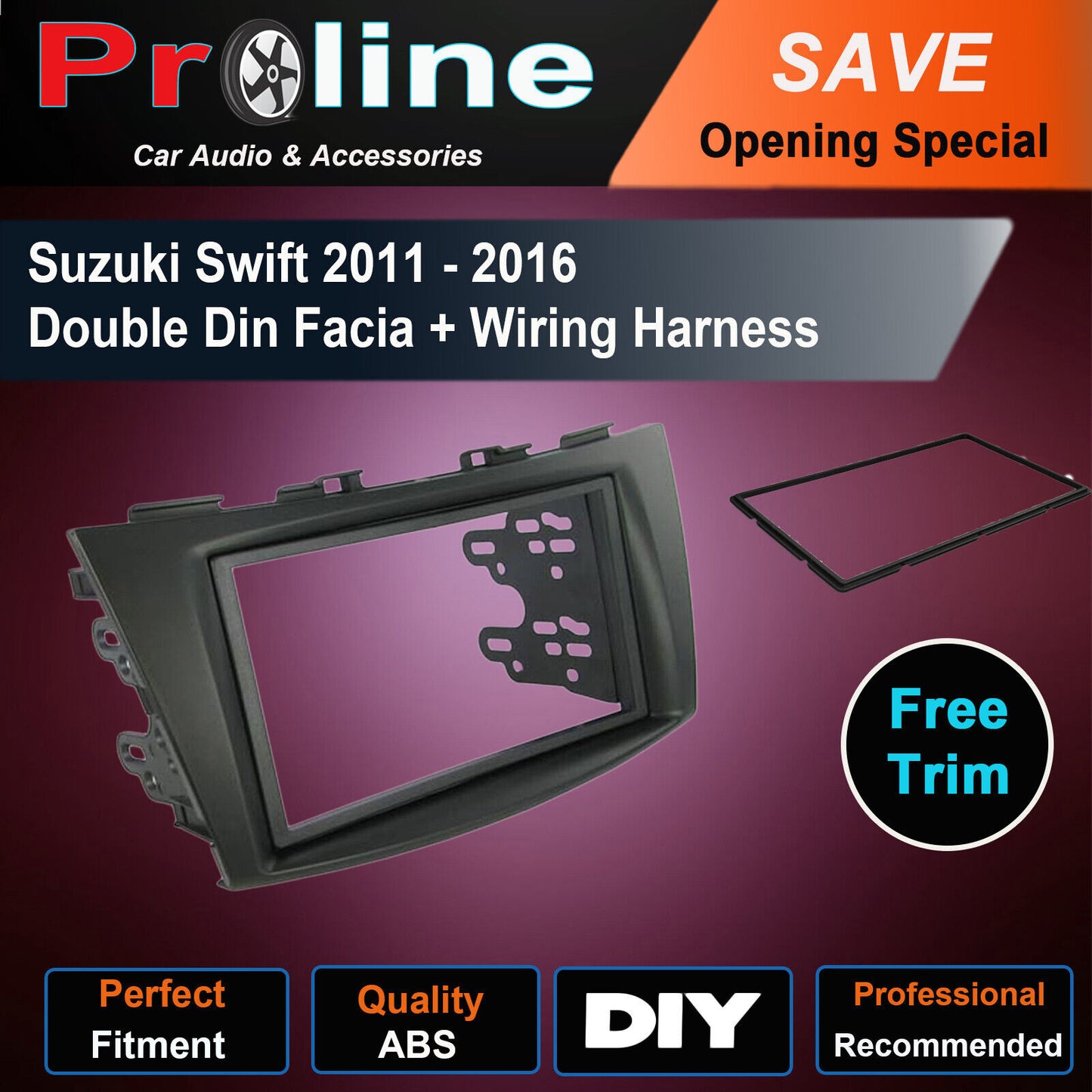 Suzuki Swift 2011-2016 Radio double 2 DIN Facia Dash Trim fascia bracketâ„¢