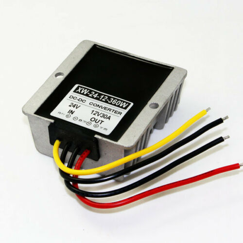 DC 24v to 12v Step Down Power Adapter 30A 360W Truck Auto Car Solar Converter
