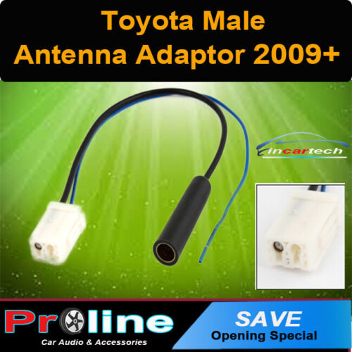 Fit Toyota male Antenna Adapter Aerial Adaptor plug cable connector wire loom