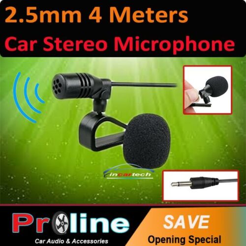 Microphone 2.5mm For Car Audio Stereo GPS DVD Bluetooth Enabled External Mic