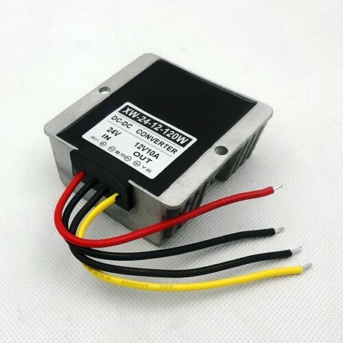 DC 24v to 12v Step Down Power Adapter 10A 120W Truck Auto Car Solar Converter
