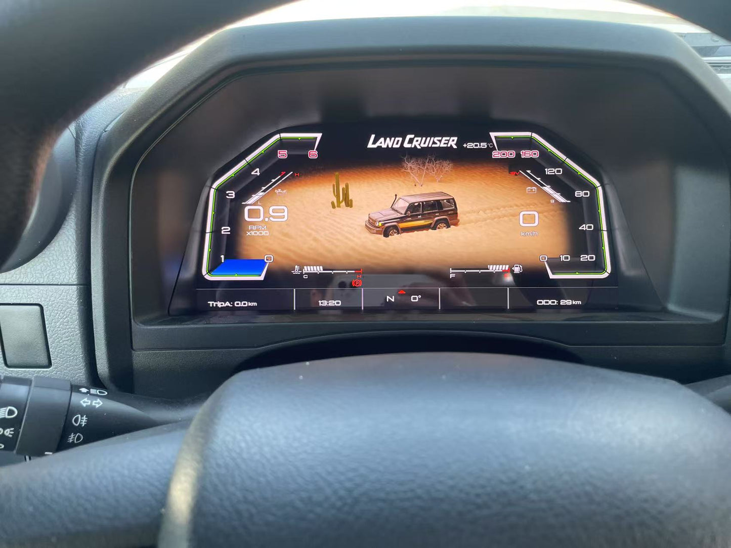 12.3” Display Cockpit Dashboard For Toyota LC 70 79 76 LCD Virtual Digital Instrument Cluster