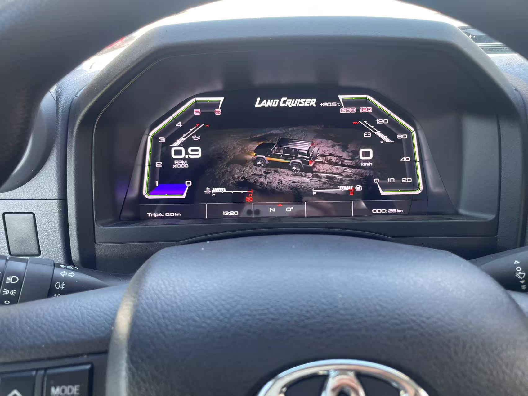 12.3” Display Cockpit Dashboard For Toyota LC 70 79 76 LCD Virtual Digital Instrument Cluster