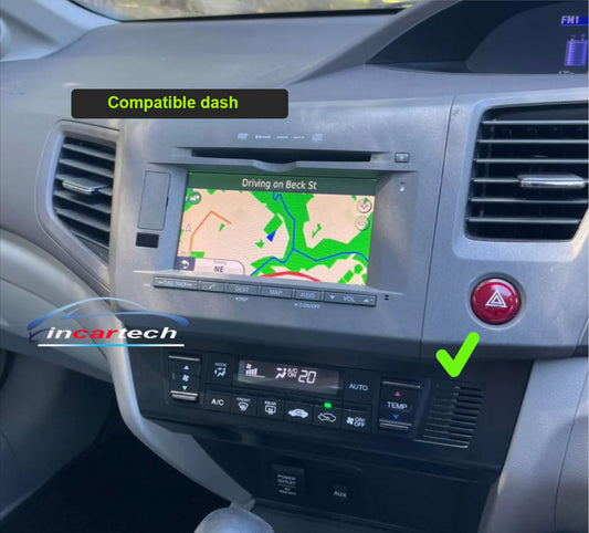 Honda Civic 2012-2016 sedan stereo facia 9 inch android  Double din 2 din fascia frame surround