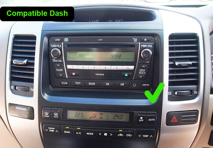 Toyota Prado 120 Series 03-09 12.3" Horizontal Screen Wireless Apple CarPlay Android Auto Stereo