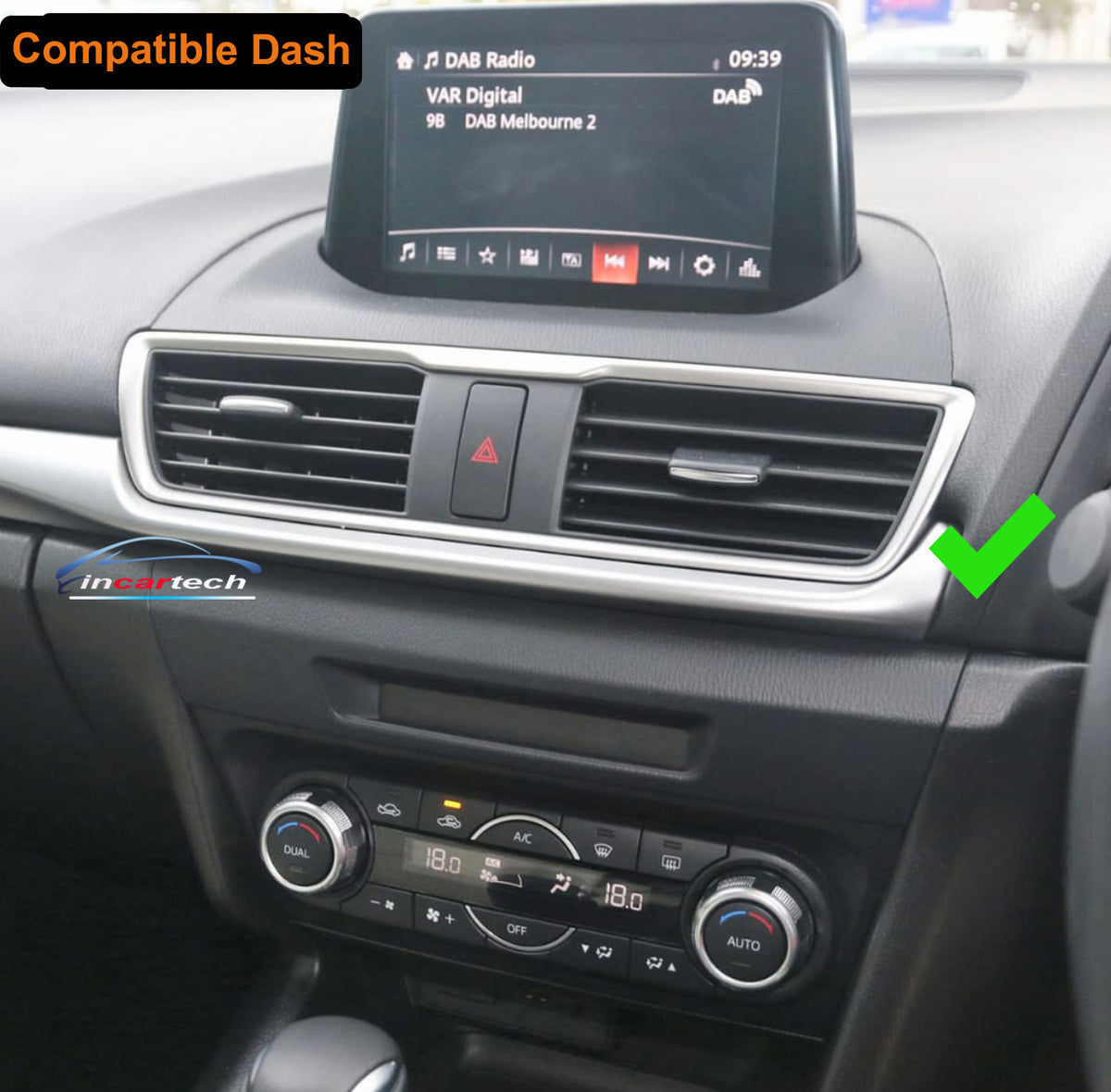 Mazda 3 BM 2013-2019 stereo facia suit 9 inch android fascia frame Trapezoid