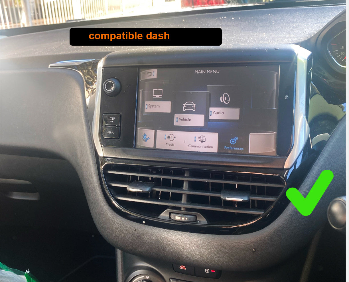 Peugeot 2008 14-18  Wireless Apple Carplay Android Auto GPS Bluetooth Stereo