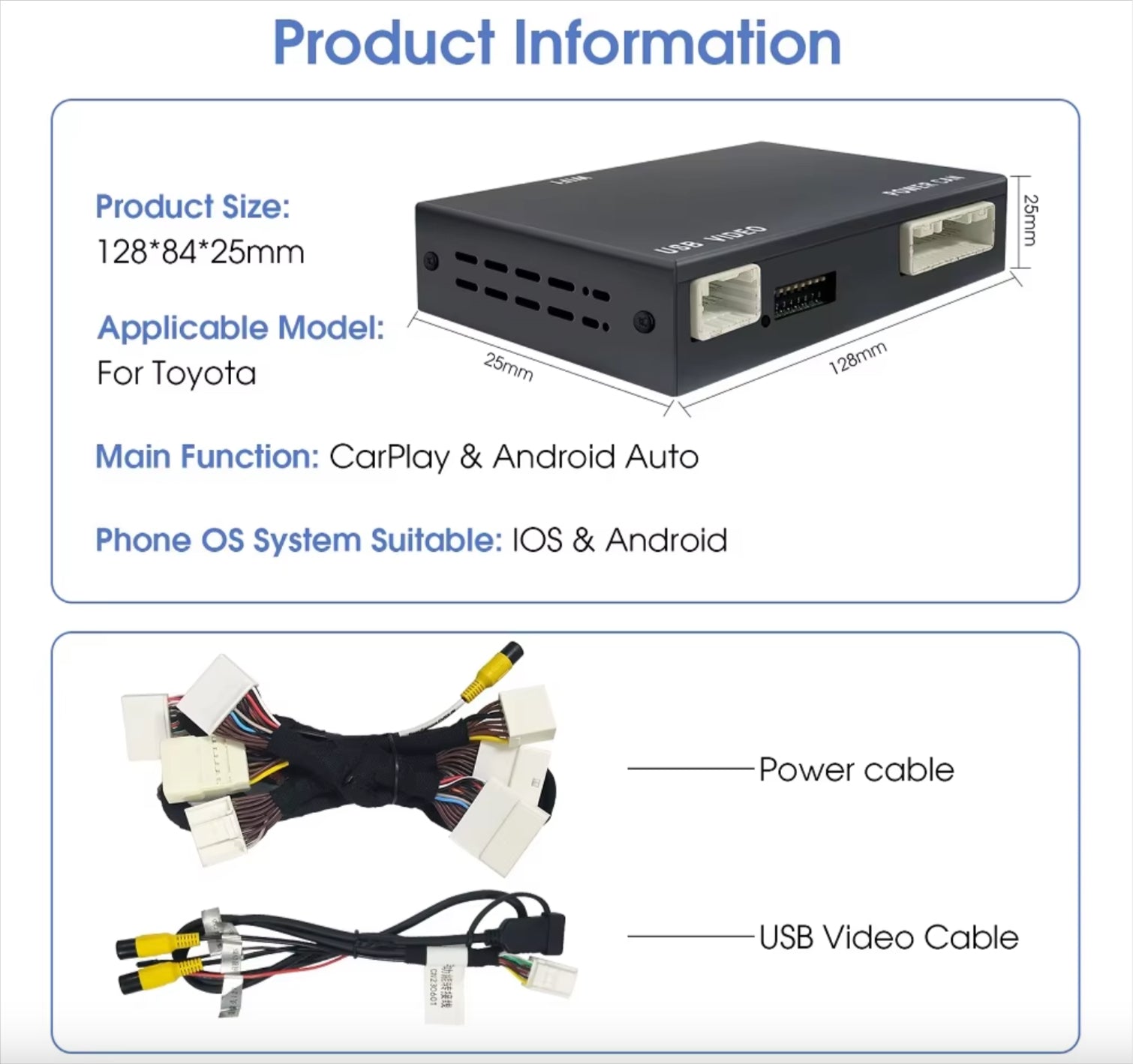 Carplay Wireless Adapter für Toyota Yaris 2020 2021 2022 2023 2024 Carplay Wireless Adapter für Toyota Yaris 2020 2021 2022 2023 2024
