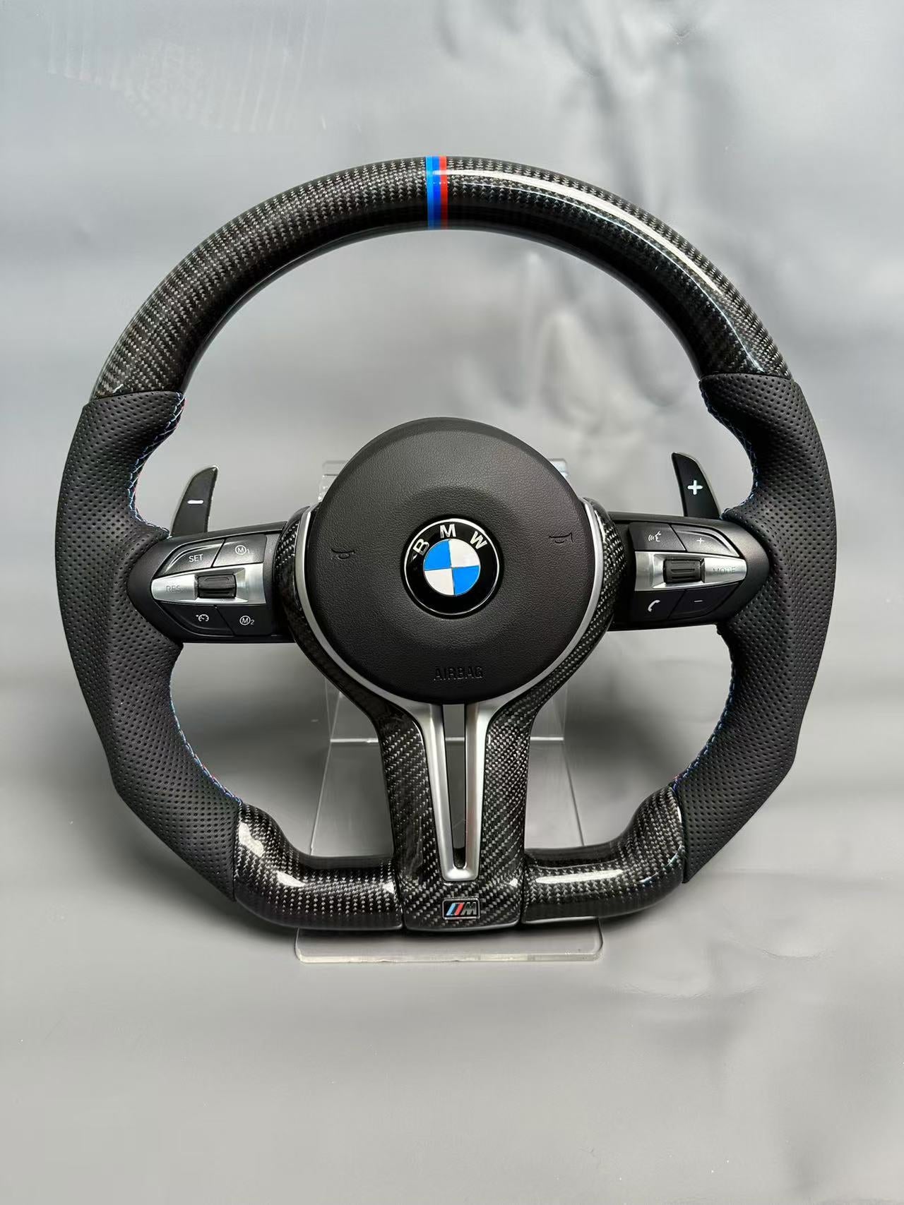 Carbon Fiber Car Steering Wheel For BMW M M3 M5 M6 F01 F02 F06 F07 F10 F11 F12 F13 F30 F32 F80 F91 E90 E91 E92 Car Accessories,Carbon fiber steering wheel, Performance steering wheel, Lightweight car steering wheel,