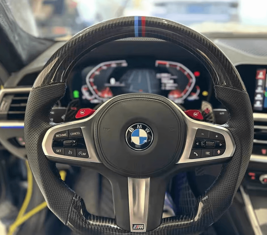 Carbon Fiber Car Steering Wheel For BMW M M3 M5 M6 F01 F02 F06 F07 F10 F11 F12 F13 F30 F32 F80 F91 E90 E91 E92 Car Accessories,Carbon fiber steering wheel, Performance steering wheel, Lightweight car steering wheel,