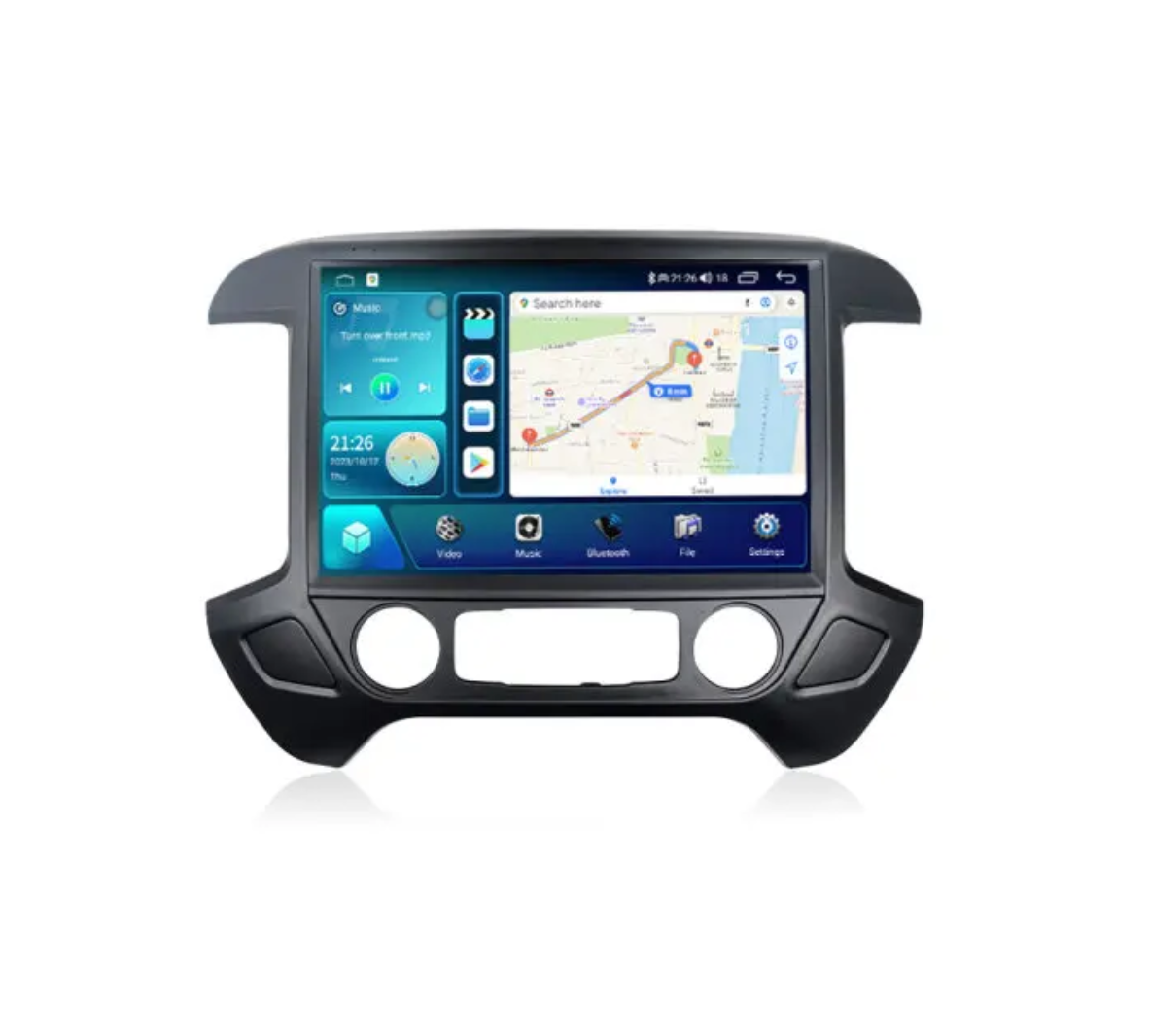 Chevrolet Silverado 2014-2019 9" GPS Bluetooth Apple CarPlay Android Auto Stereo Screen