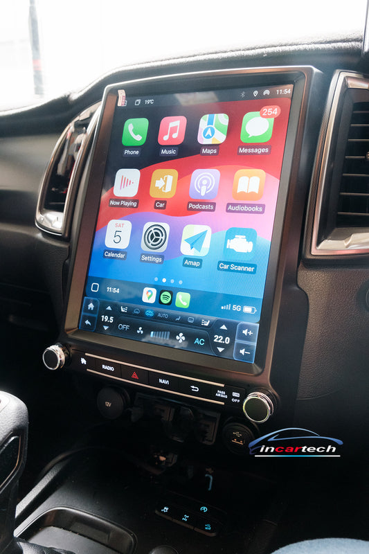 Ford Everest 14-22 12.3" Tesla-Style GPS Infotainment Wireless CarPlay Android Auto Stereo