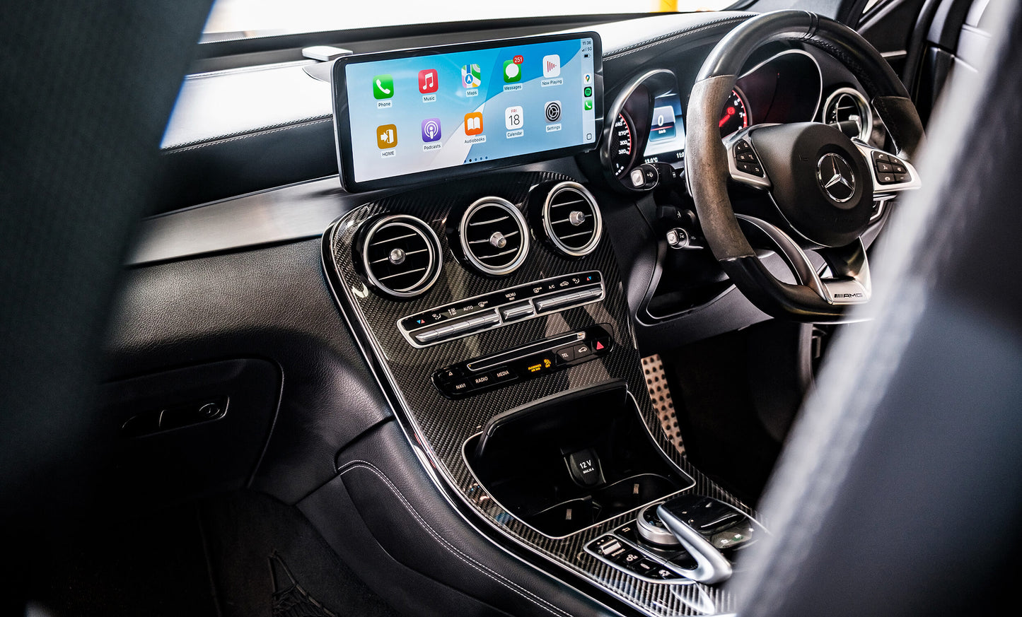 Mercedes Benz GLC-Class 14-19 (x253 C253) 12.3" touchscreen upgrade stereo wireless Carplay android auto