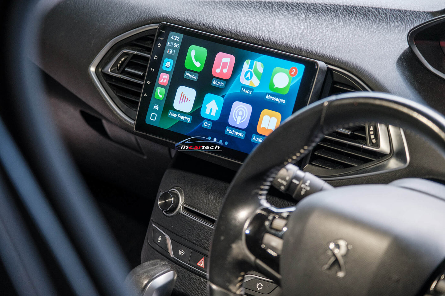 Peugeot 308 2014-2019  Wireless Apple Carplay Android Auto GPS Stereo replacement