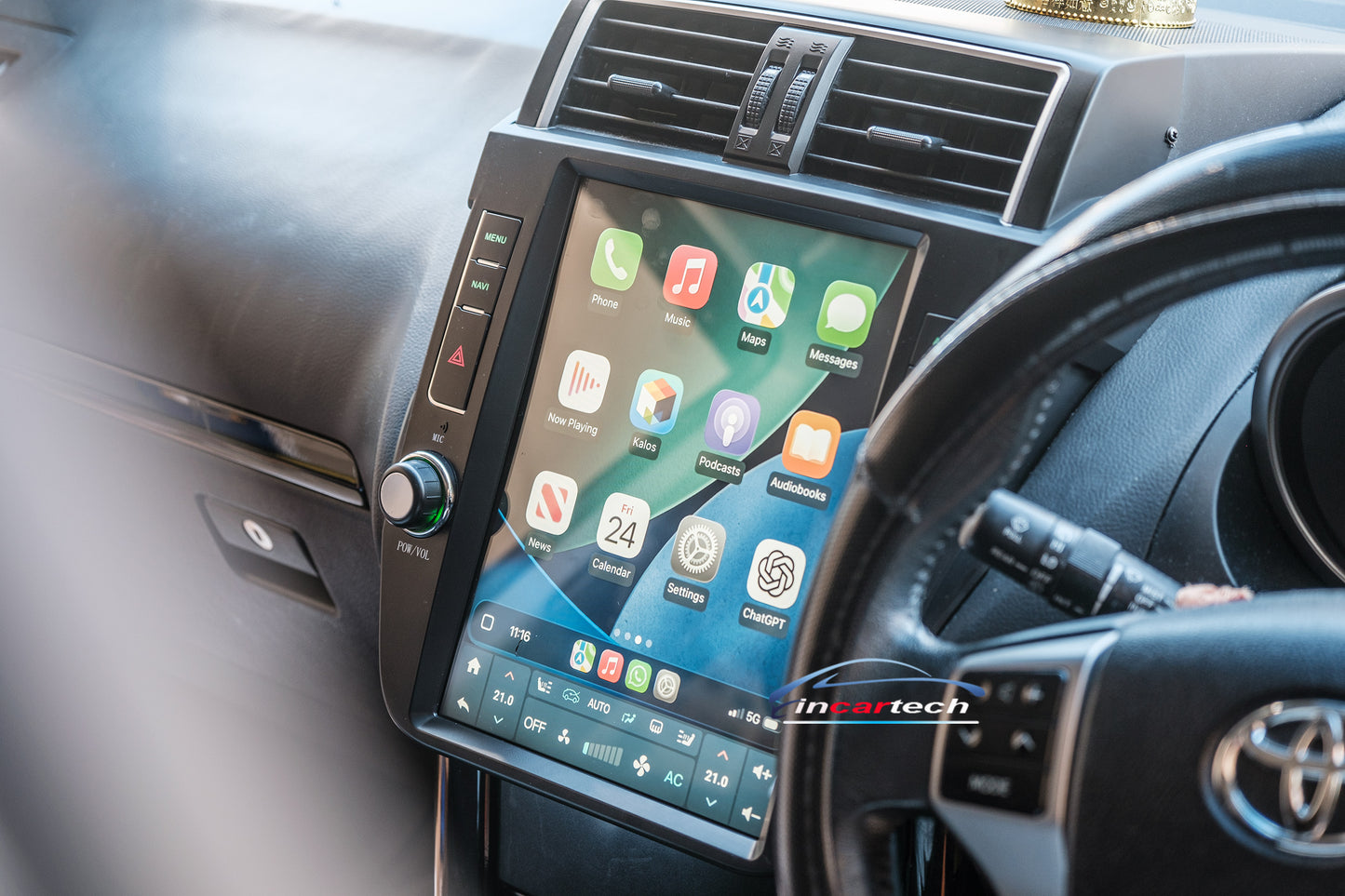 Toyota Prado 150 2009-2013 12.1" tesla Screen GPS Wireless Apple CarPlay Android Auto Stereo