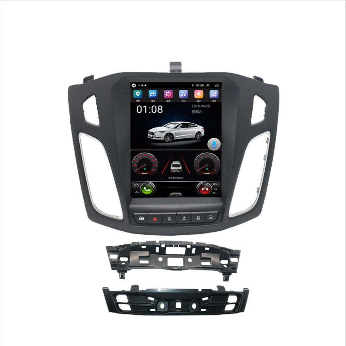 Ford Focus 2012-2018 9.7 inch vertical Touchscreen Wireless Apple CarPlay Android Auto GPS Bluetooth
