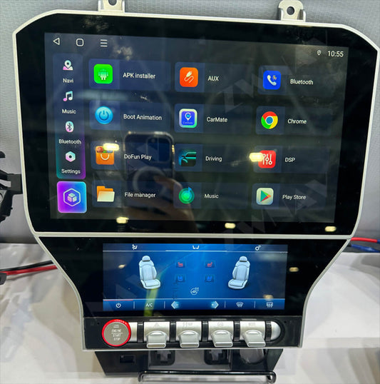 Ford Mustang 2015-2021 Dual screen 11.5"+6.68" Wireless Apple CarPlay Android Auto GPS Bluetooth Digital aircon