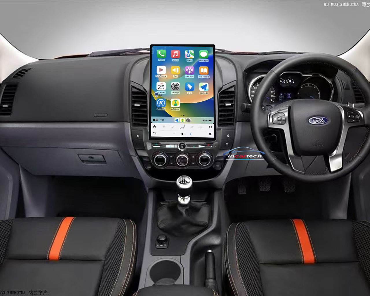 Ford Ranger 2011-2016 14.6“ vertical Touchscreen Wireless Apple CarPlay Android Auto GPS Bluetooth, Ford Ranger Raptor 2011-2016 15.6“ vertical Touchscreen Wireless Apple CarPlay Android Auto GPS Bluetooth