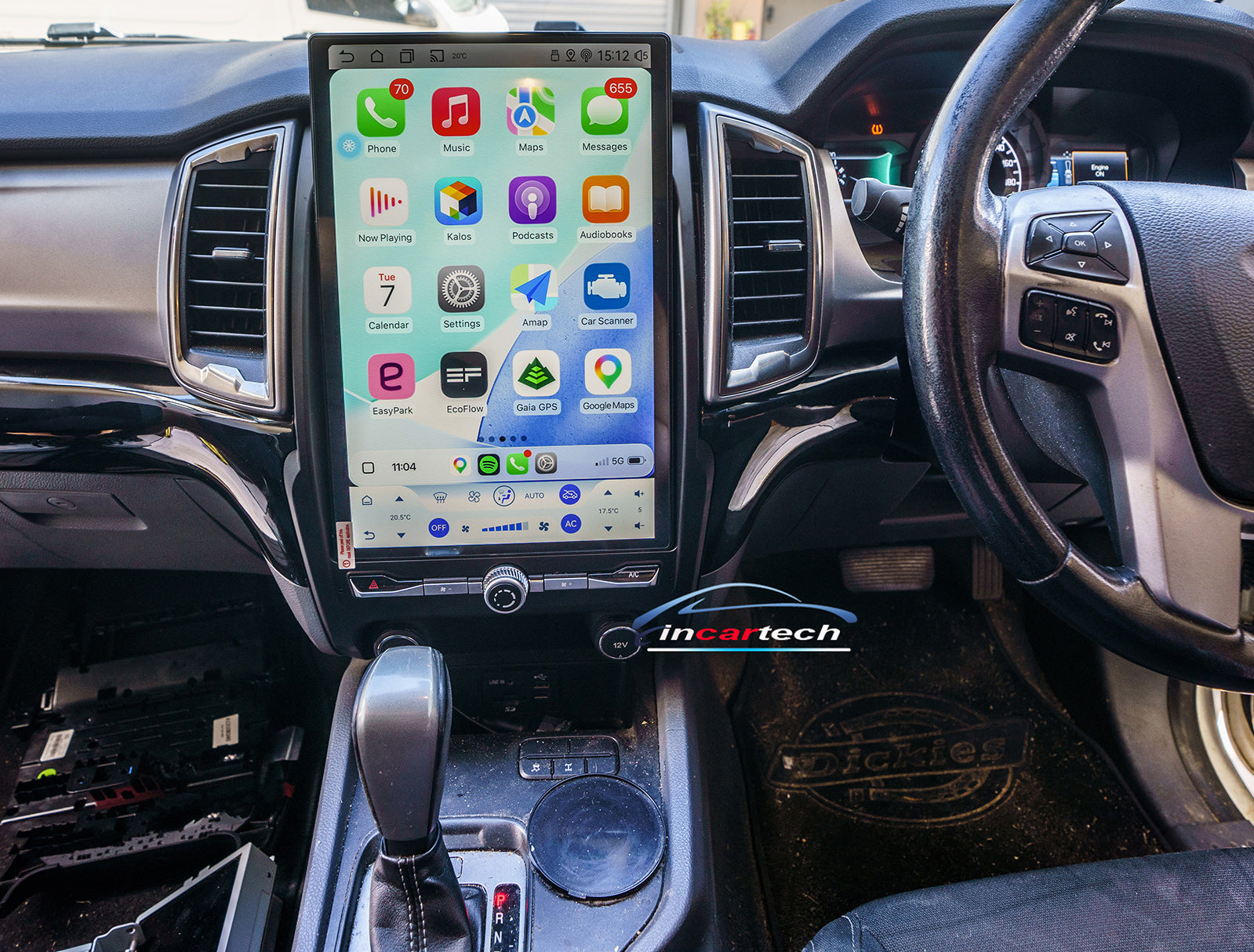Ford Ranger Raptor 2011-2016 15.6“ vertical Touchscreen Wireless Apple CarPlay Android Auto GPS Bluetooth