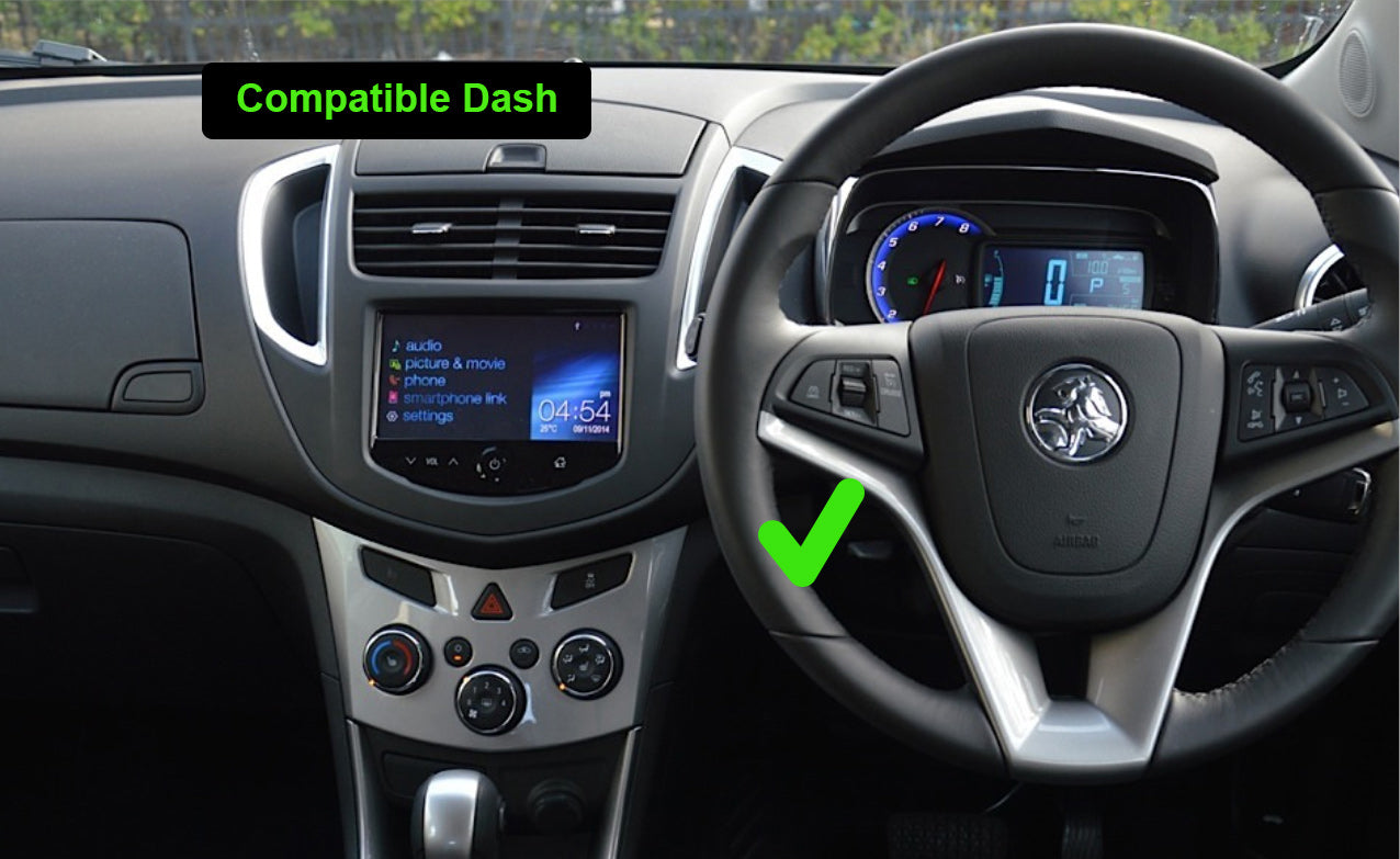 Holden Trax 13-17 stereo facia 9 inch android  Double din 2 din fascia frame surround, Holden Trax 2013-2017 10" Dual Knob Wireless Apple CarPlay Android Auto Stereo Radio
