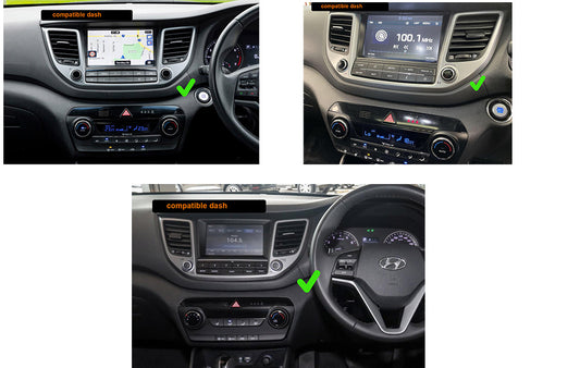 Hyundai Tucson 9.7" 2015-2018 wireless apple carplay android auto GPS Stereo