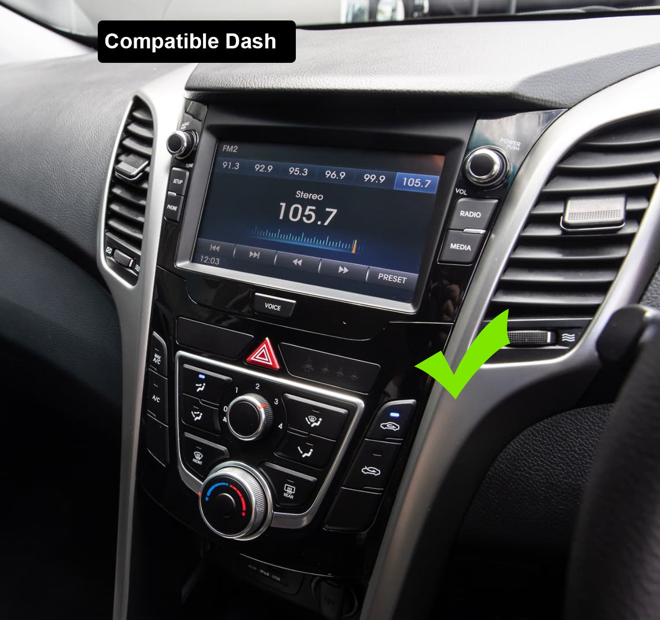 Hyundai i30 2013-2016 stereo facia 9 inch android  Double din 2 din fascia frame surround