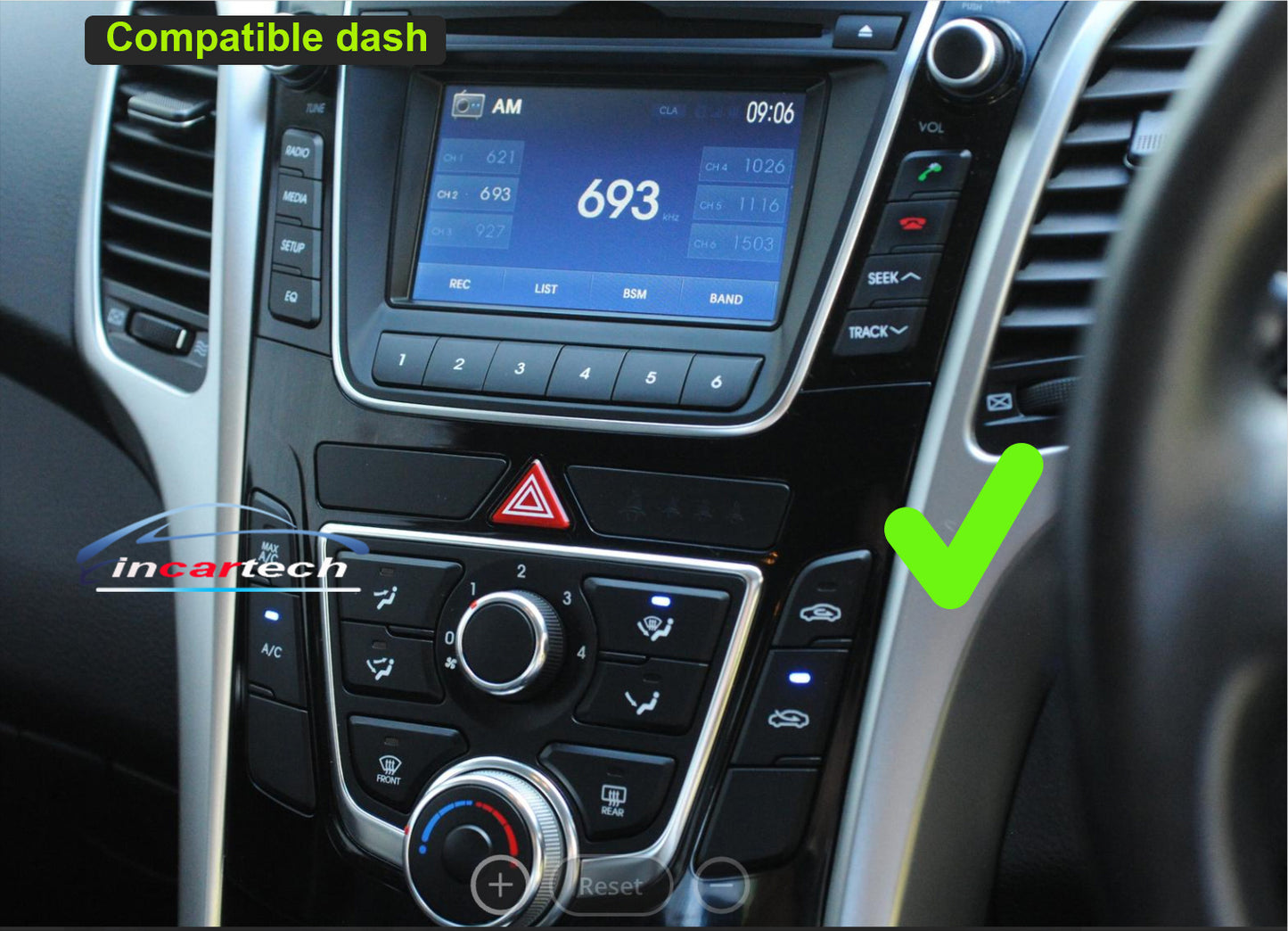 Hyundai i30 2013-2016 stereo facia 9 inch android  Double din 2 din fascia frame surround
