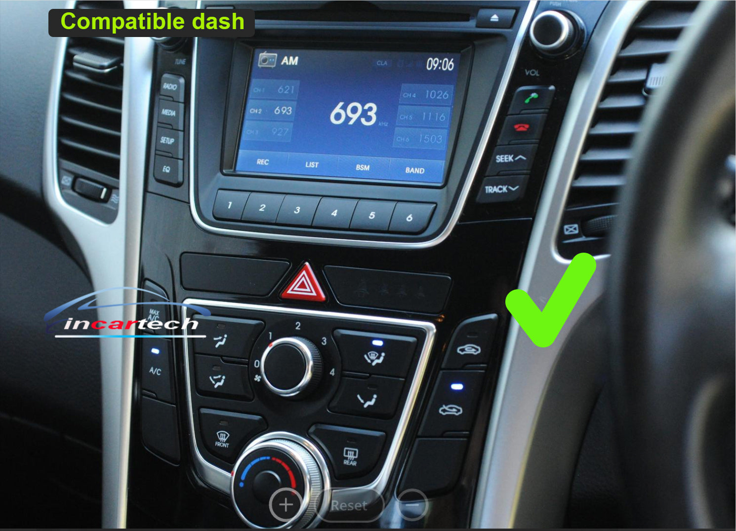 Hyundai i30 2013-2016 stereo facia 9 inch android  Double din 2 din fascia frame surround